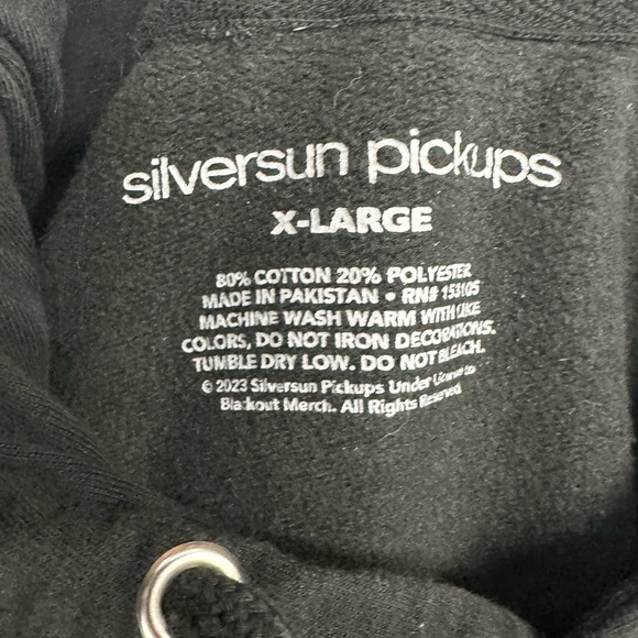 SILVERSUN PICKUPS / Black Tour Hoodie with Neon Print / XL - Picture 6 of 7